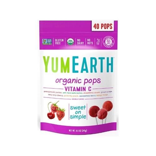 Yum Earth Organic Fruit Pops Vitamin C 