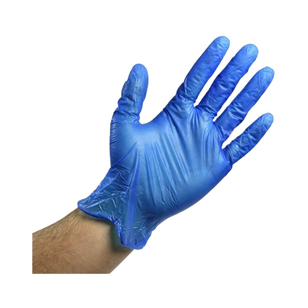 Gloves Vinyl (All Fine) Disposable Blue (M) 