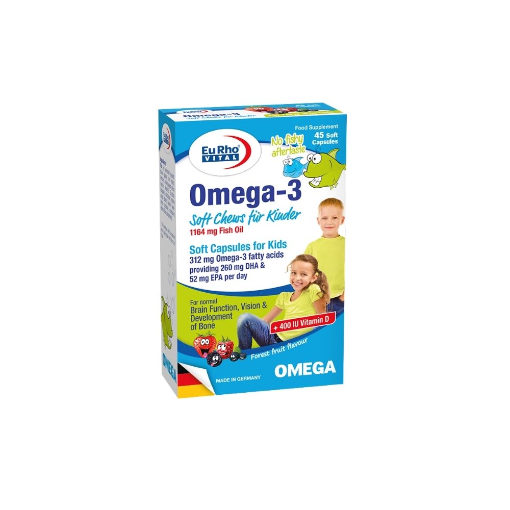 EuRho Vital Omega-3 Soft Chews for Kids 312mg 