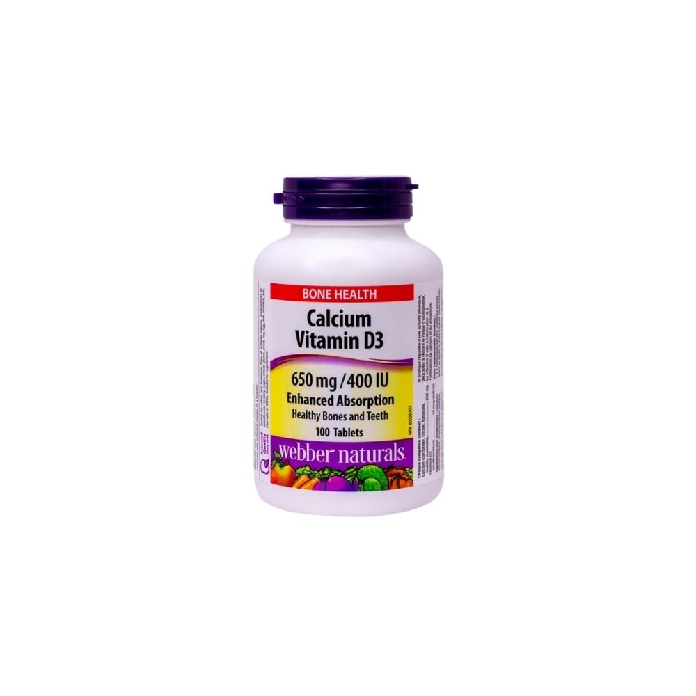 Webber Naturals Calcium With Vitamin D 650mg 