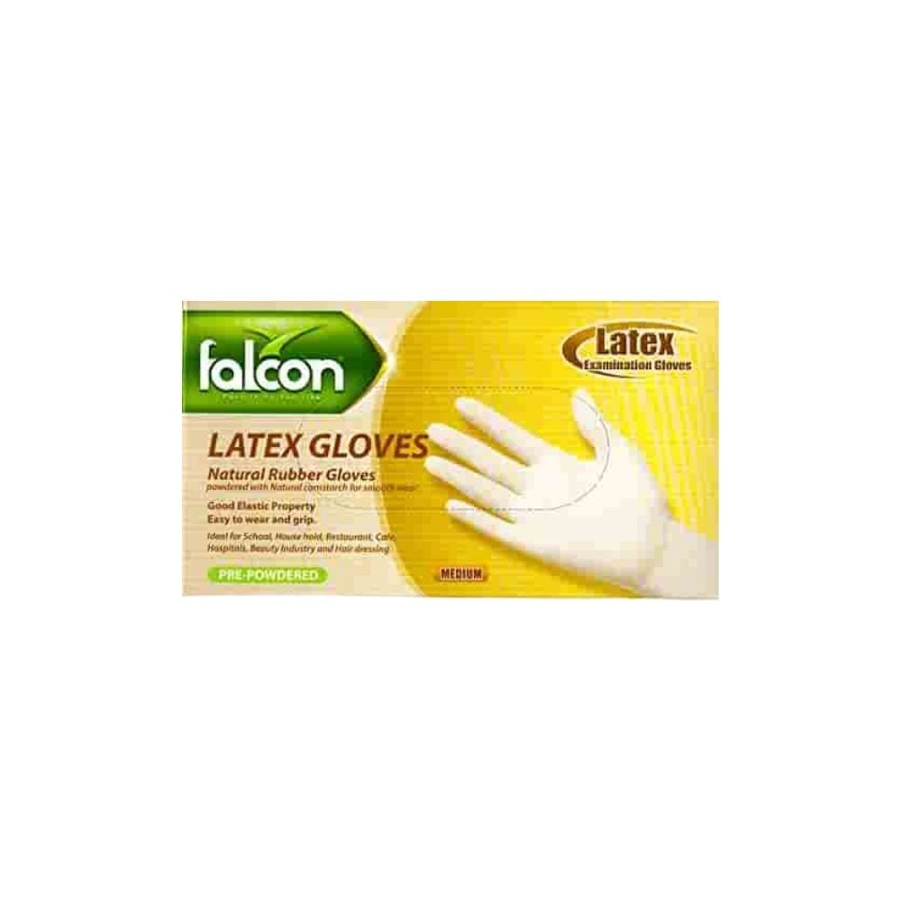 Falcon Gloves Vinyl Pre Powder - Medium 