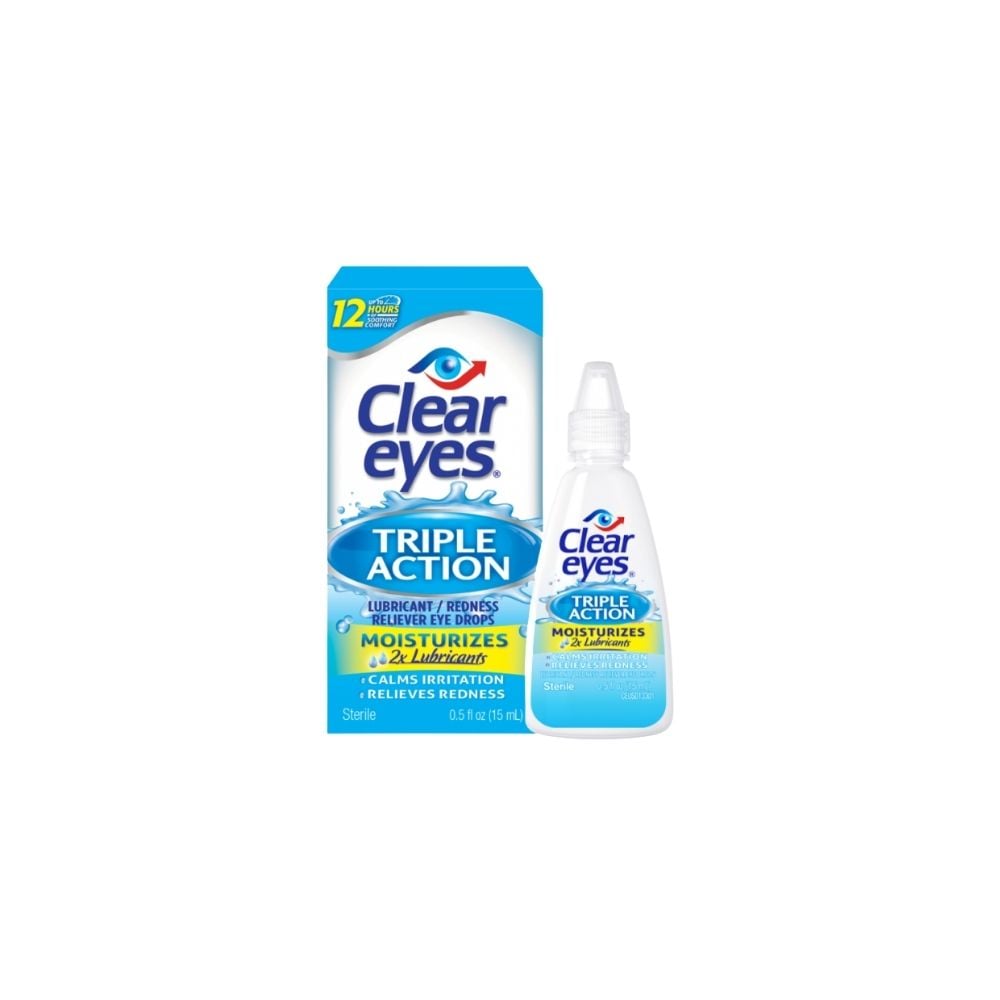 Clear Eyes Triple Action Relief Eye Drops 0.5mg/ml 