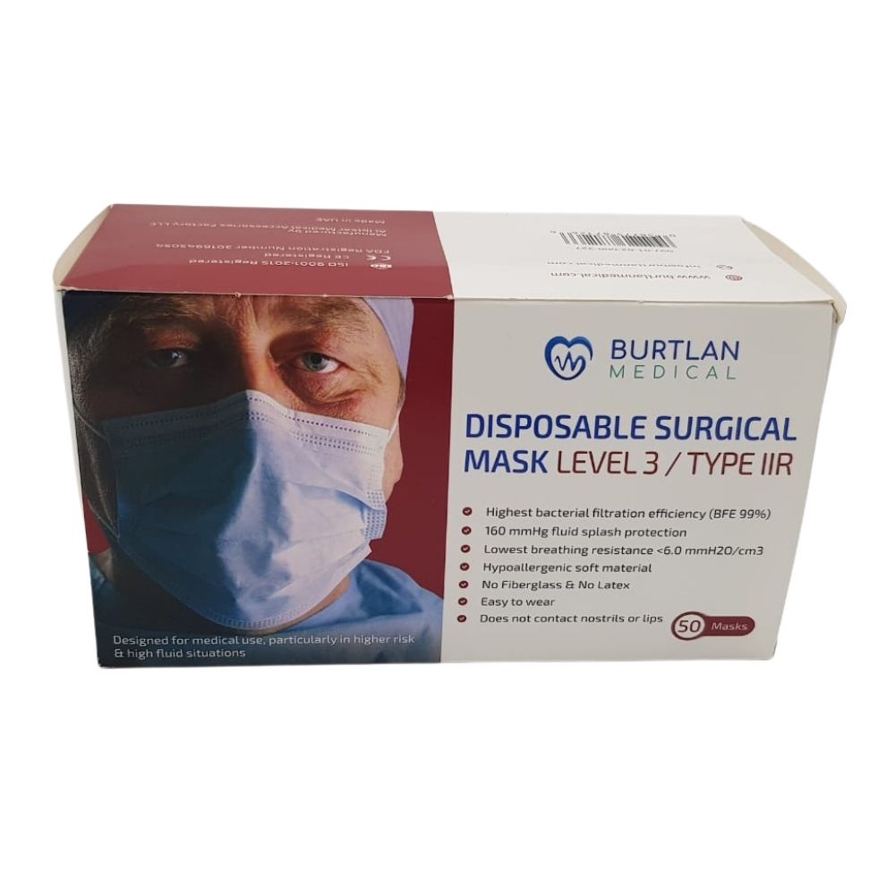 3 Ply Surgical Face Masks - Level 3 