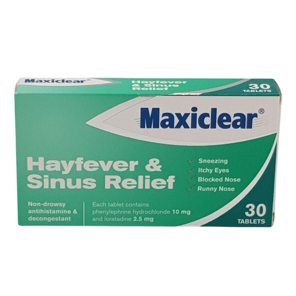 Maxiclear Hayfever & Sinus Relief 10mg 
