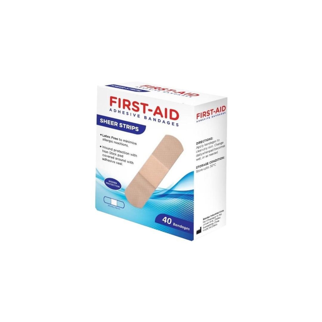 First Aid Sheer Strip Bandages 19mm x 76mm 