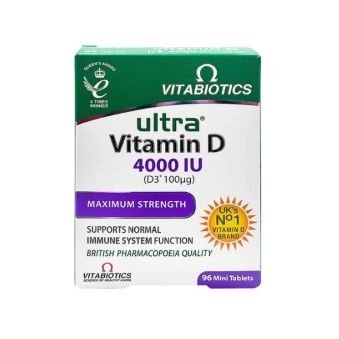 Vitabiotics Ultra Vitamin D3 4000IU Extra Strength Tablets 