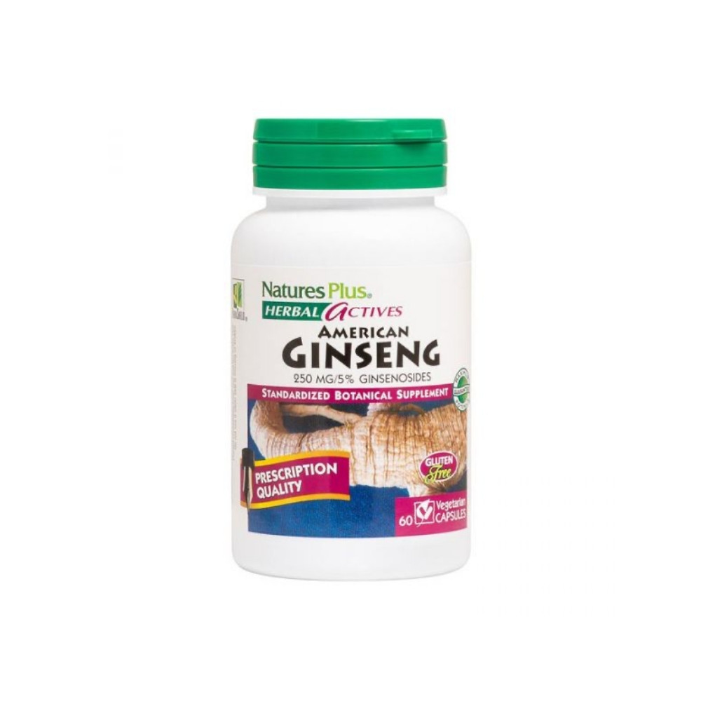Natures Plus Herbal Actives American Ginseng 250mg 