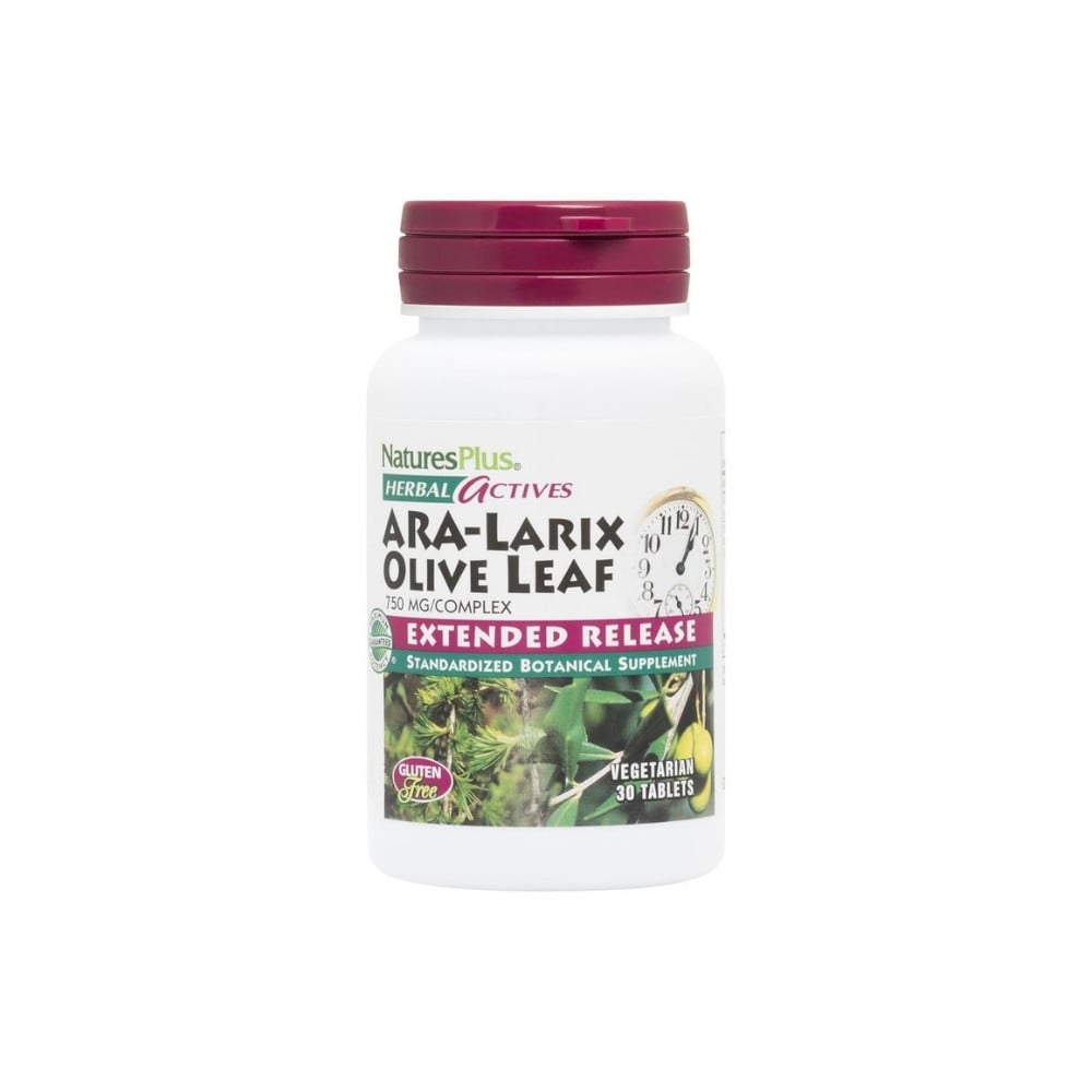 Natures Plus Ara-Larix Olive Leaf 750mg Complex 