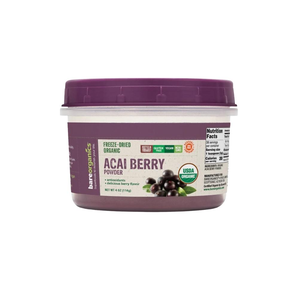 BareOrganics Organic Acai Berry Powder 