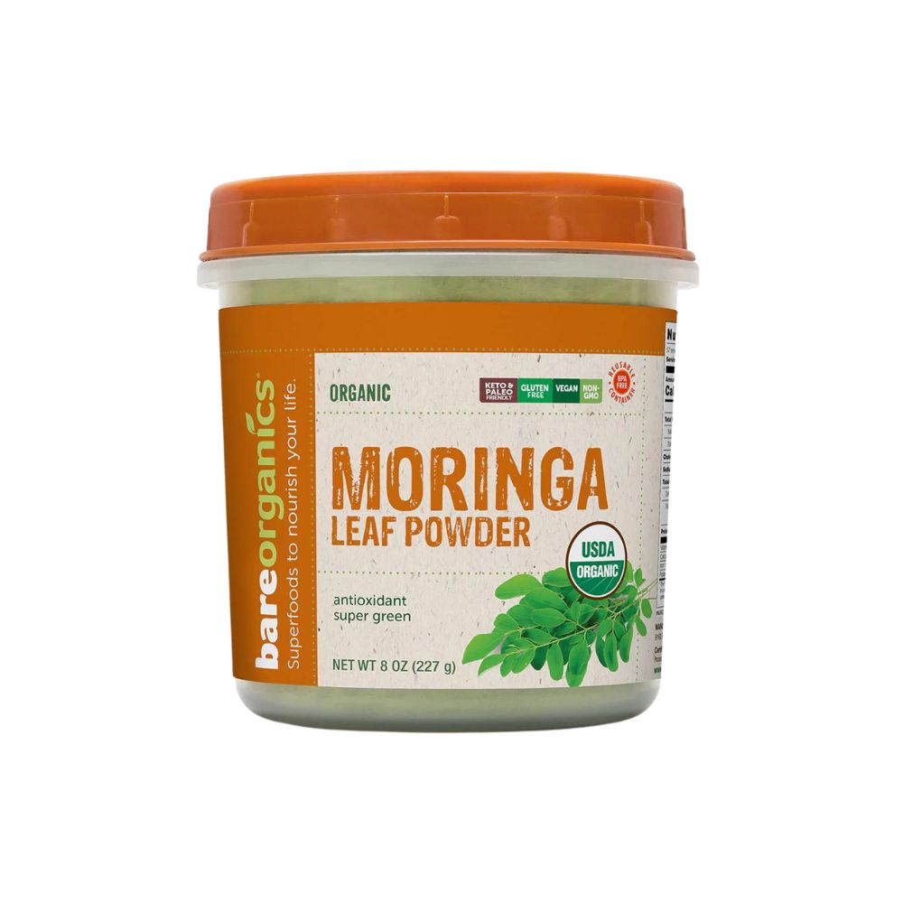 BareOrganics Organic Moringa Leaf Powder 