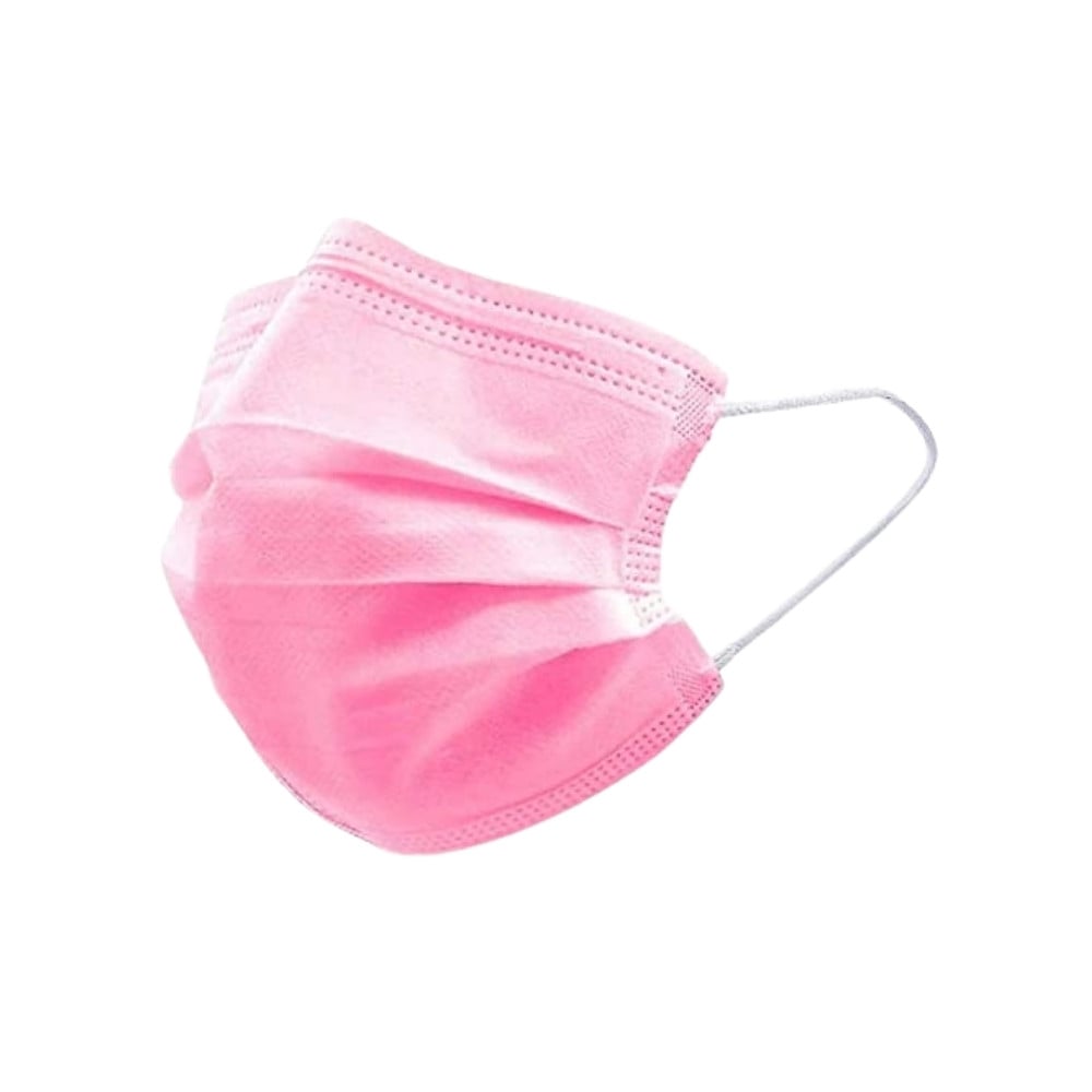 Protective 3 Ply Face Masks - Pink 