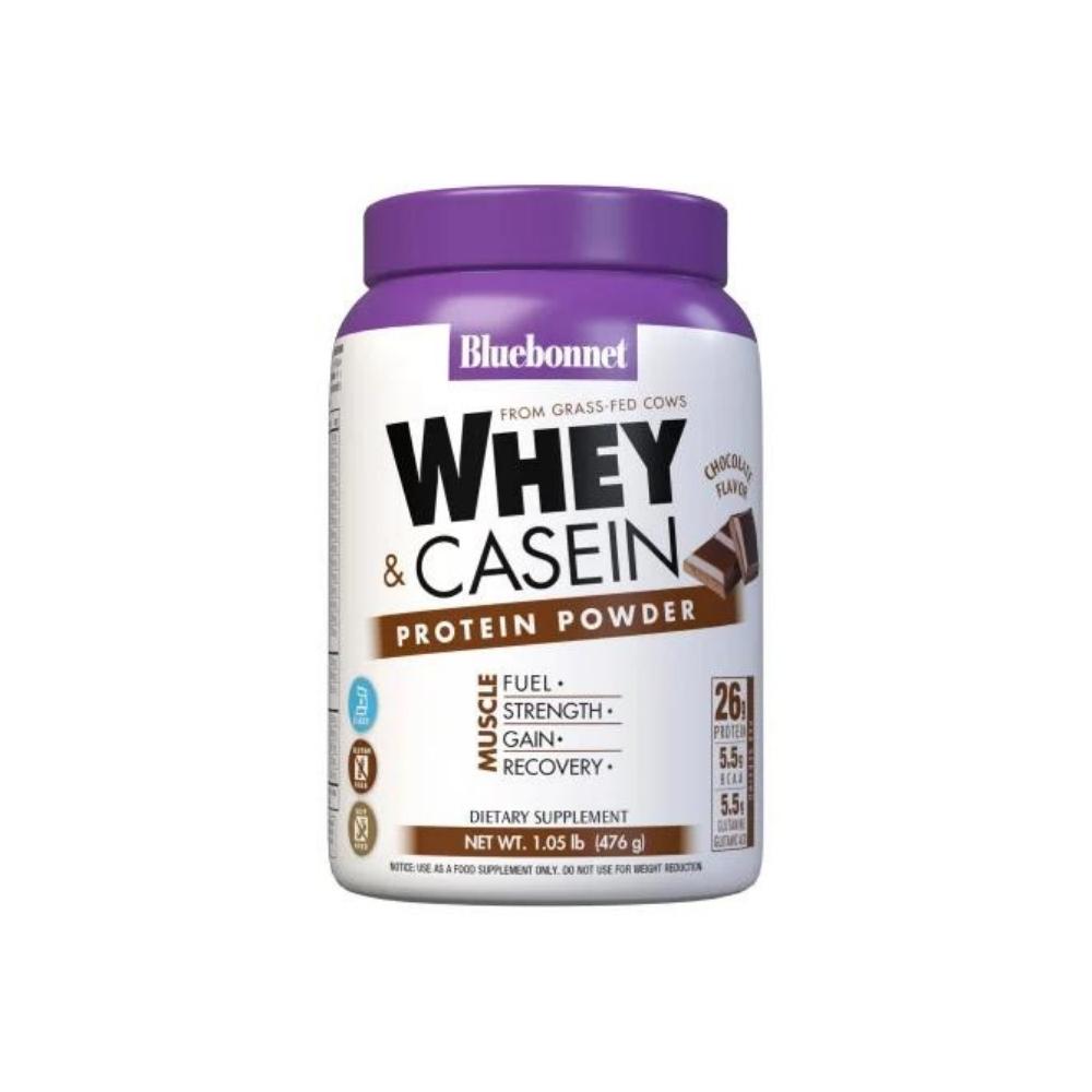 Bluebonnet Whey & Casein Protein Powder - Chocolate 