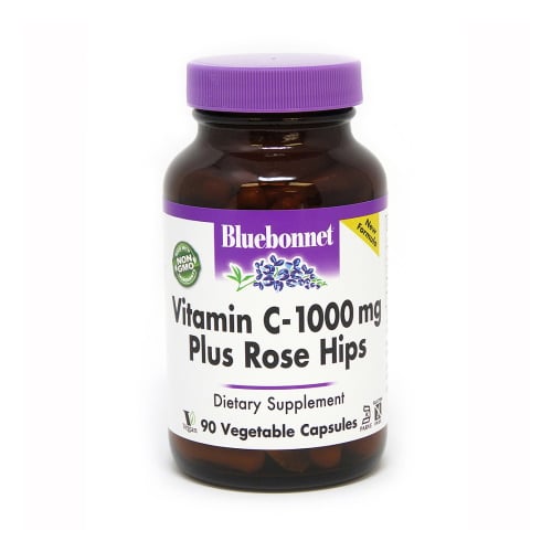 Bluebonnet Vitamin C 1000mg Plus Rosehips 