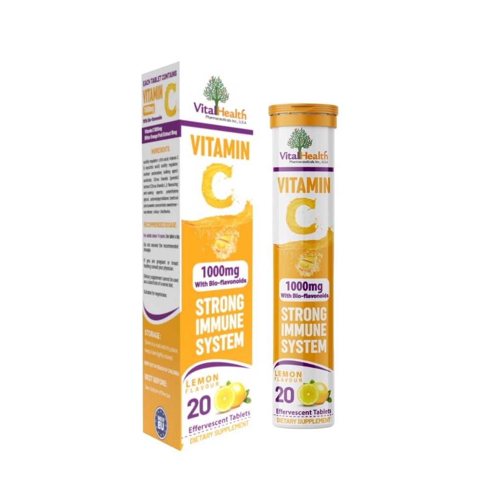 Vital Health Vitamin C with Bio-Flavonoids Lemon Flavour 