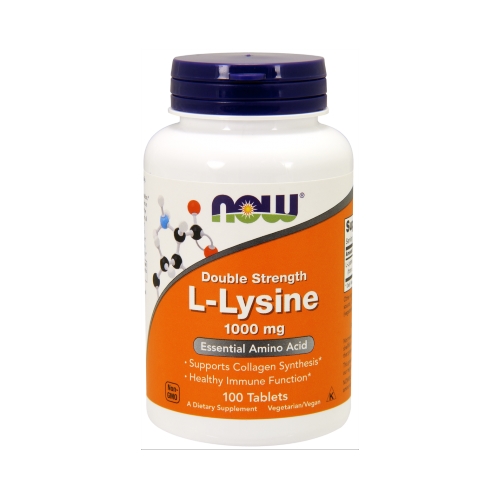 Now L-Lysine, Double Strength 1000 mg 