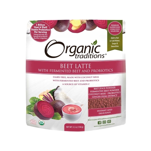 Organic Traditions Beet Latte With Fermented Beet & Probiotic 