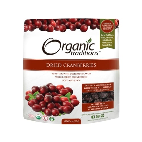 Organic Traditions Dried Cranberries 