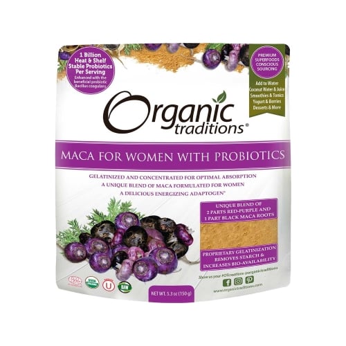 Organic Traditions Maca Women's With Probiotics Powder 