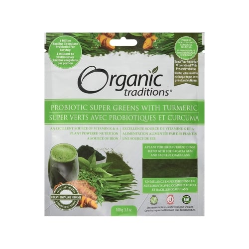 Organic Traditions Probiotic Super Greens With Turmeric 