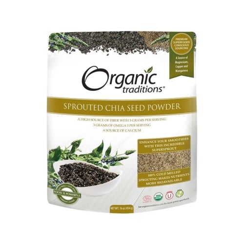 Organic Traditions Sprouted Chia Seed Powder 