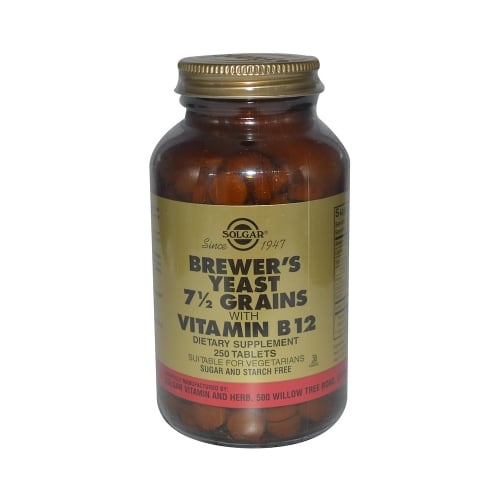 Solgar Brewer's Yeast 7 1/2 Grains with Vitamin B12 