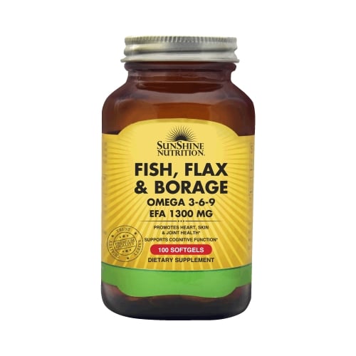 Sunshine Nutrition Fish Flax & Borage Omega 369 EPA 1300 mg 