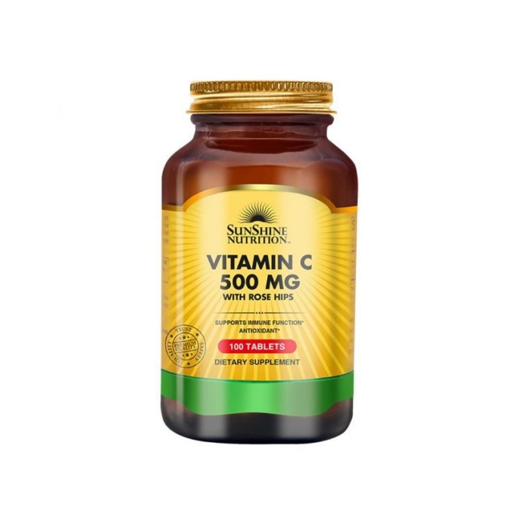Sunshine Nutrition Vitamin C 500mg With Rosehips 