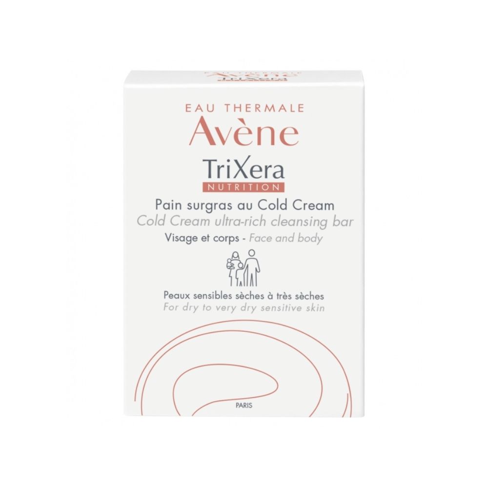 Avene TriXera Nutrition Cold Cream Ultra-Rich Cleansing Bar 