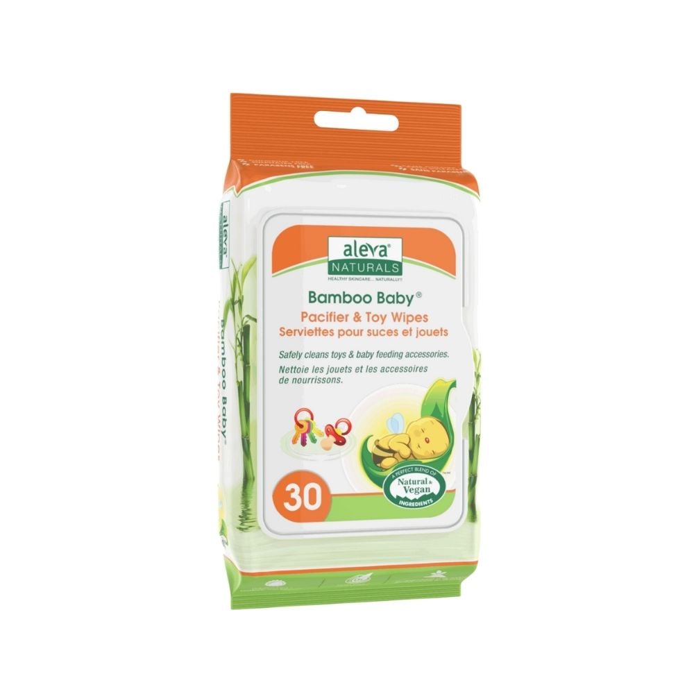 Aleva Naturals Bamboo Baby Pacifier & Toy Wipes 