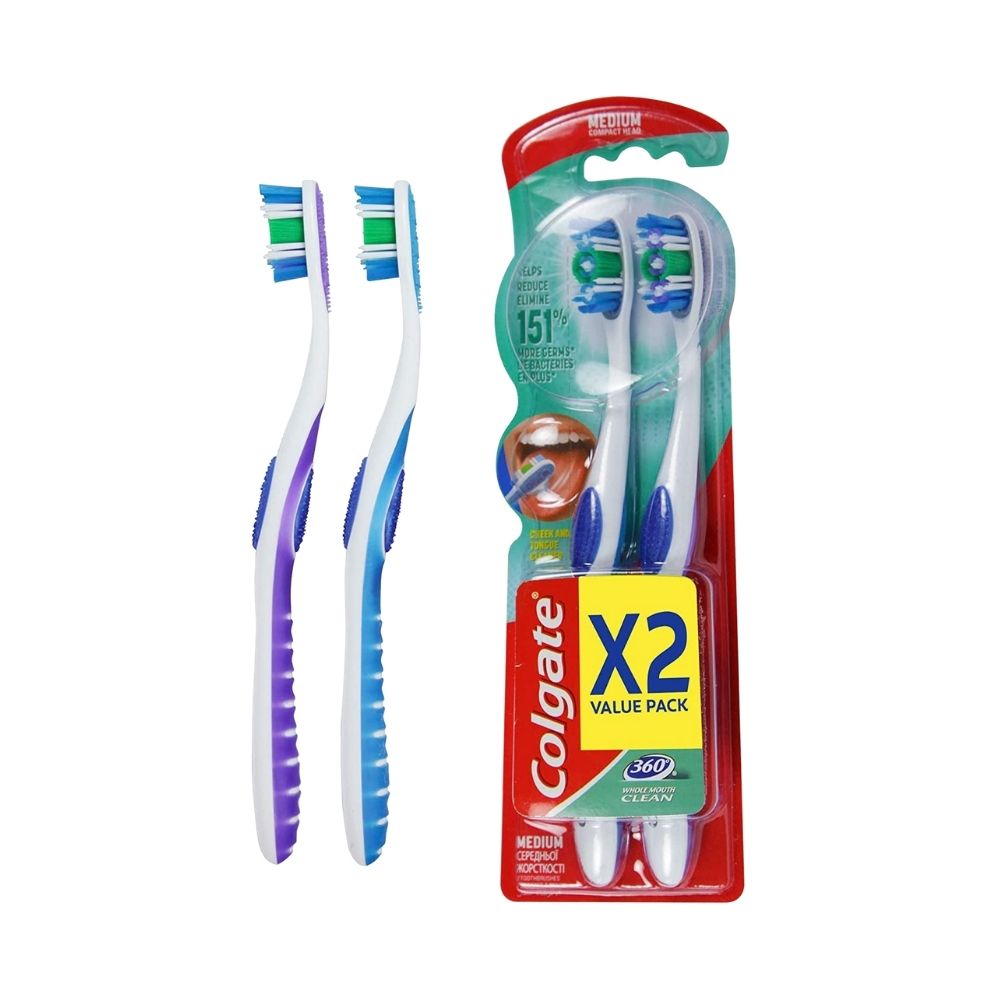 Colgate 360 Medium Toothbrush Value Pack 