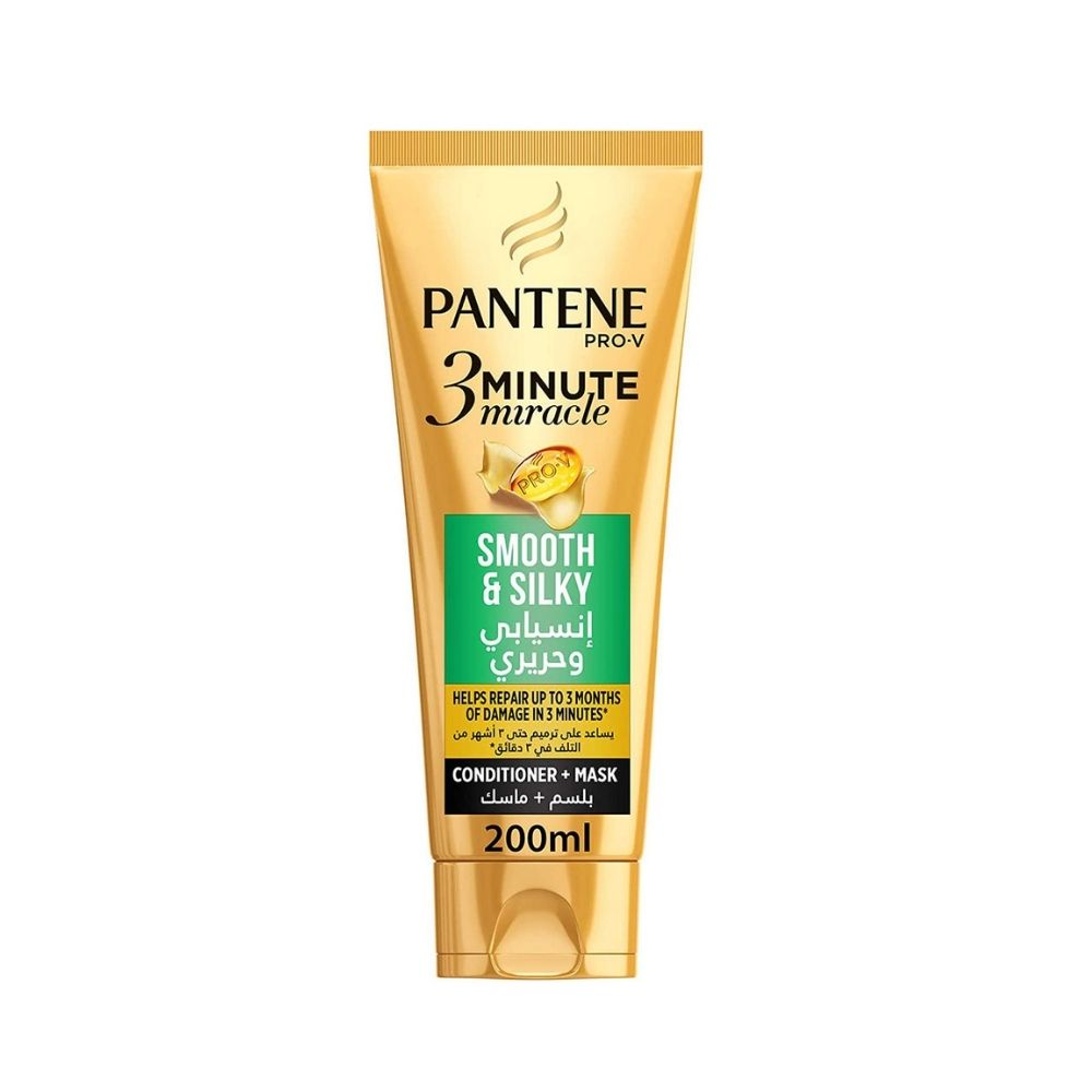 Pantene 3 Minute Miracle Smooth & Silky Conditioner+ Mask 