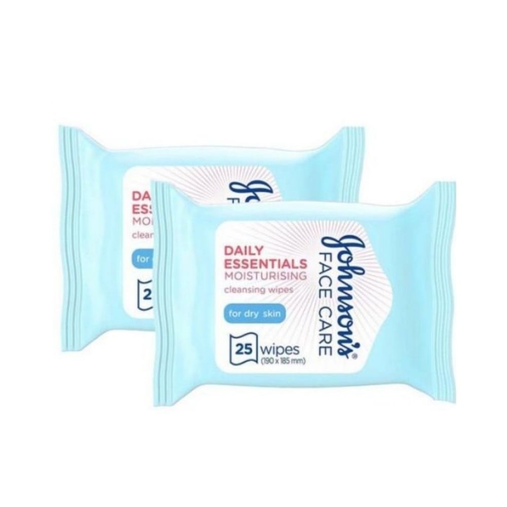 Johnson's Dry Skin Cleansing Wipes 1+1 