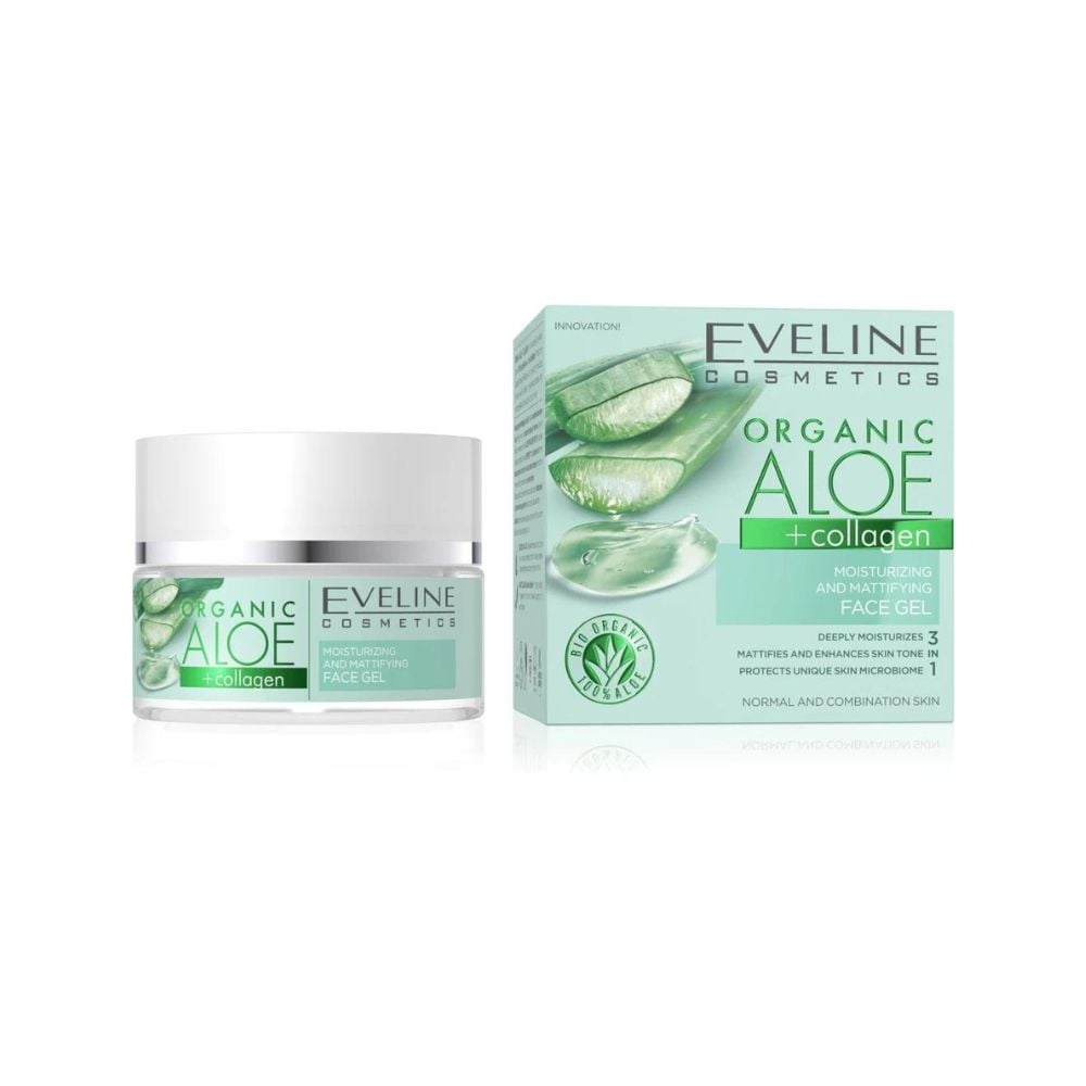 Eveline Organic Aloe + Collagen Moisturizing & Mattifying Face Gel   